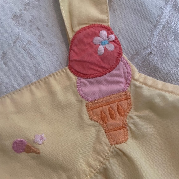 Yellow Baby Romper With Embroidered Ice Cream Cones By Gymboree, 6-12m - Picture 7 of 7
